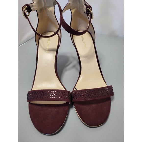 Marc Fisher Burgundy Rhinestone Stiletto Heels size 11 - Picture 3 of 7
